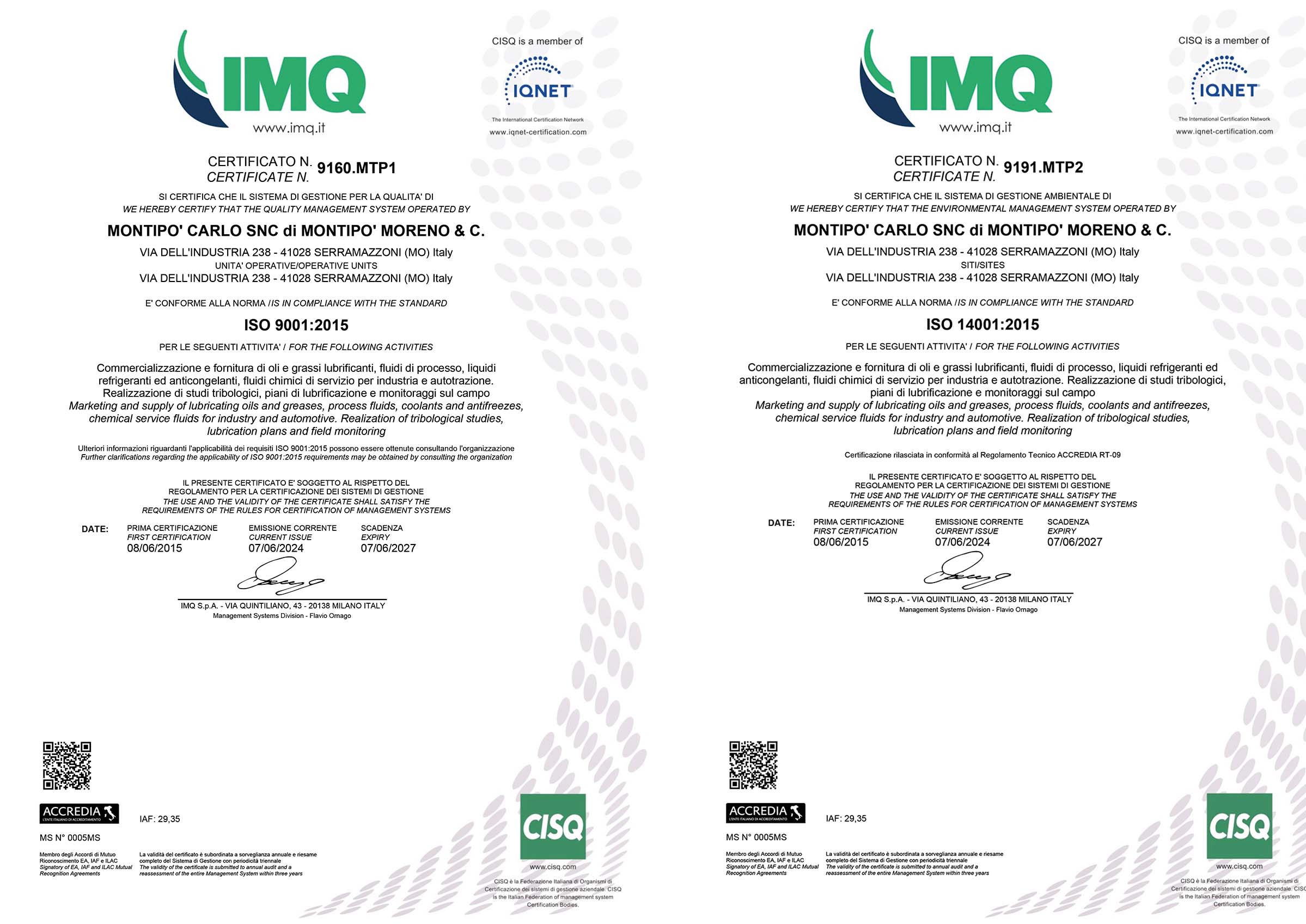 anteprima certificazioni iso